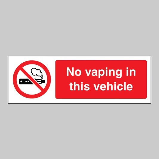 No vaping in this vehicle
