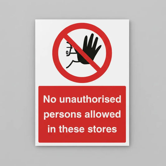 No unauthorised persons allowed in these stores