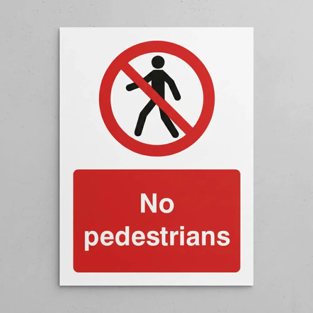 No pedestrians
