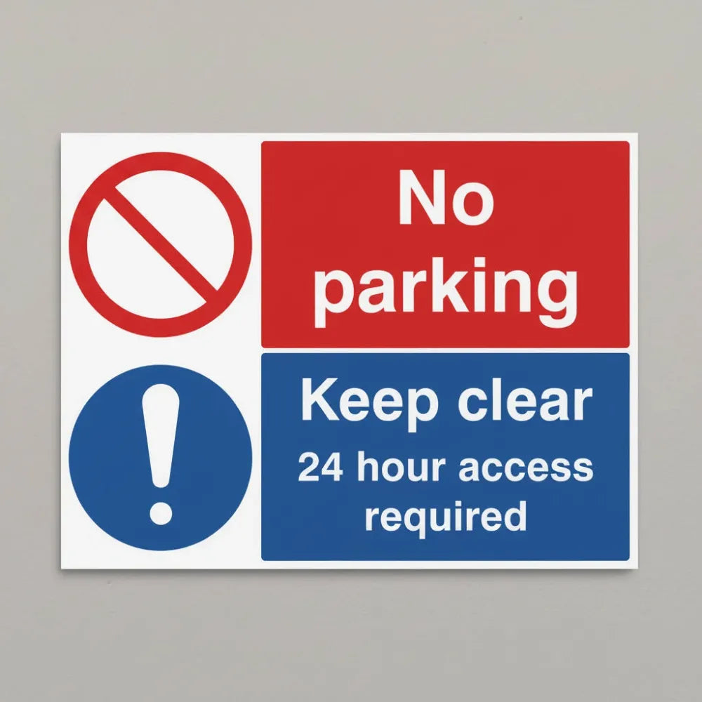 No parking Keep clear 24 hour access required