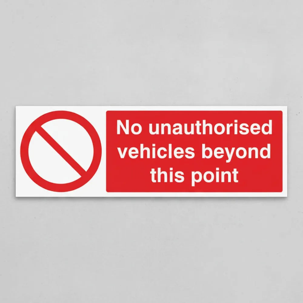 No unauthorised vehicles beyond this point