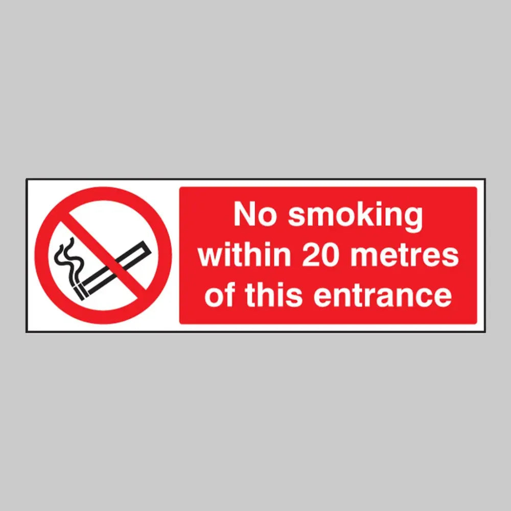 No smoking within 20 metres of this entrance