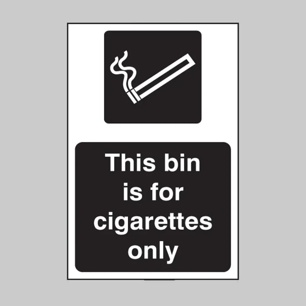 This bin is for cigarettes only (white/black)