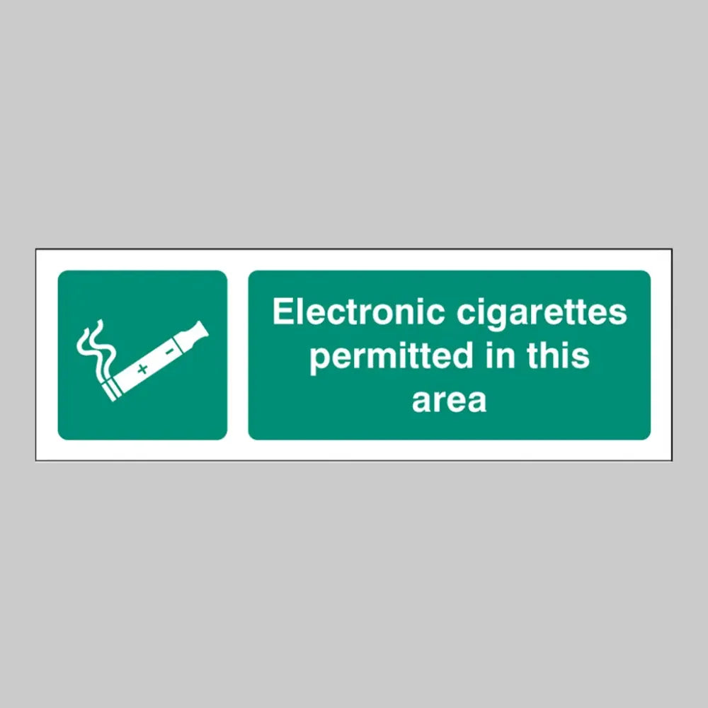 Electronic cigarettes permitted in this area