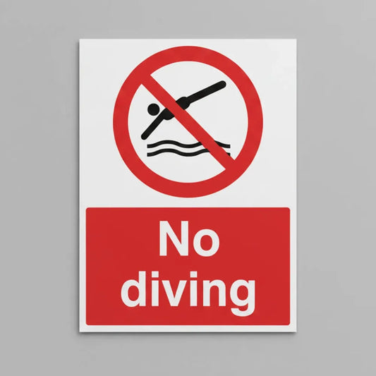 No diving