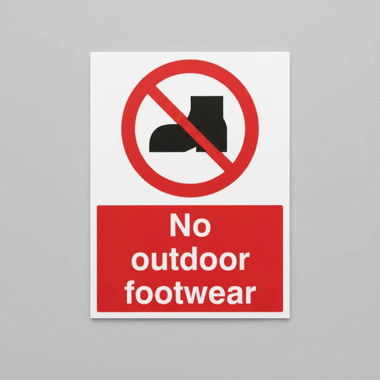 No outdoor footwear