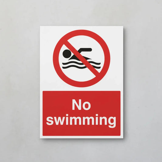 No swimming
