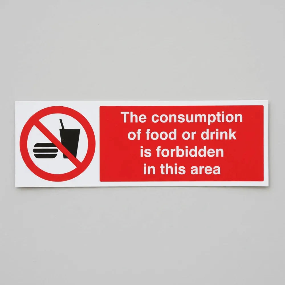 Consumption of food or drink is forbidden in this area