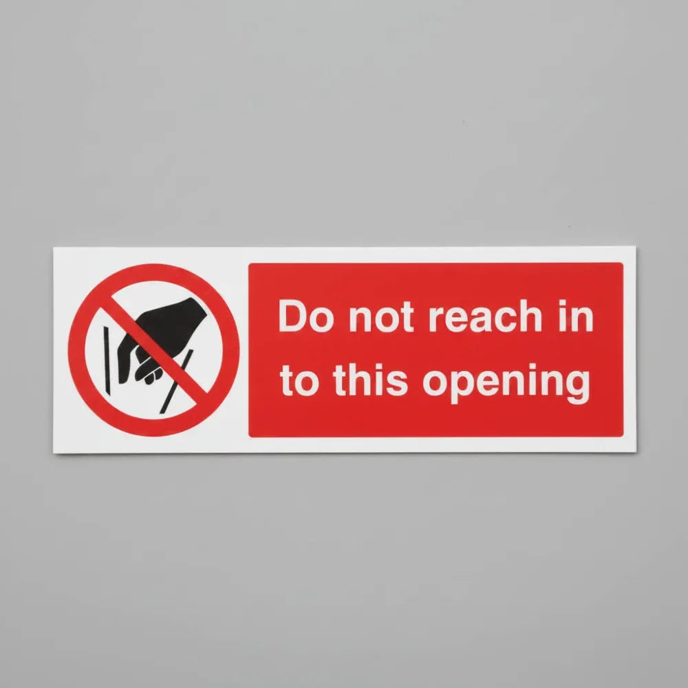 Do not reach into this opening