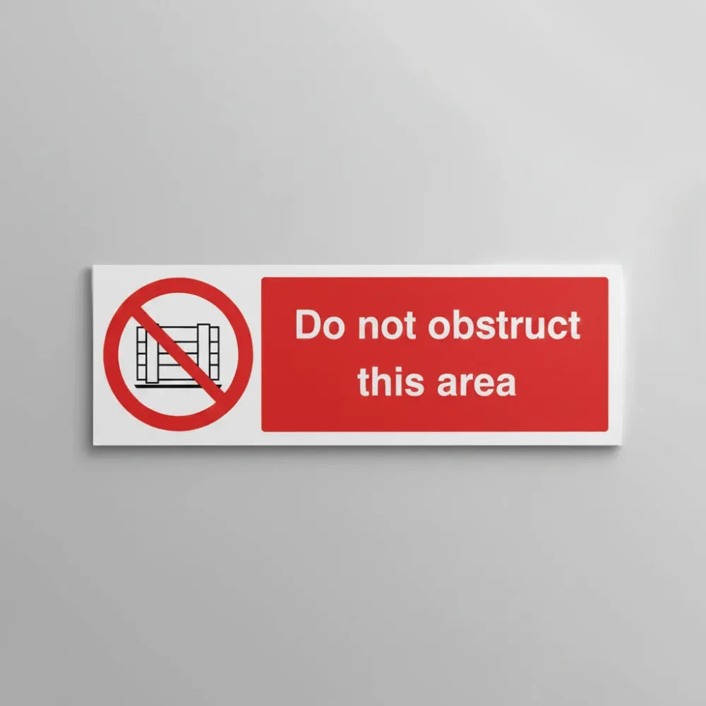 Do not obstruct this area