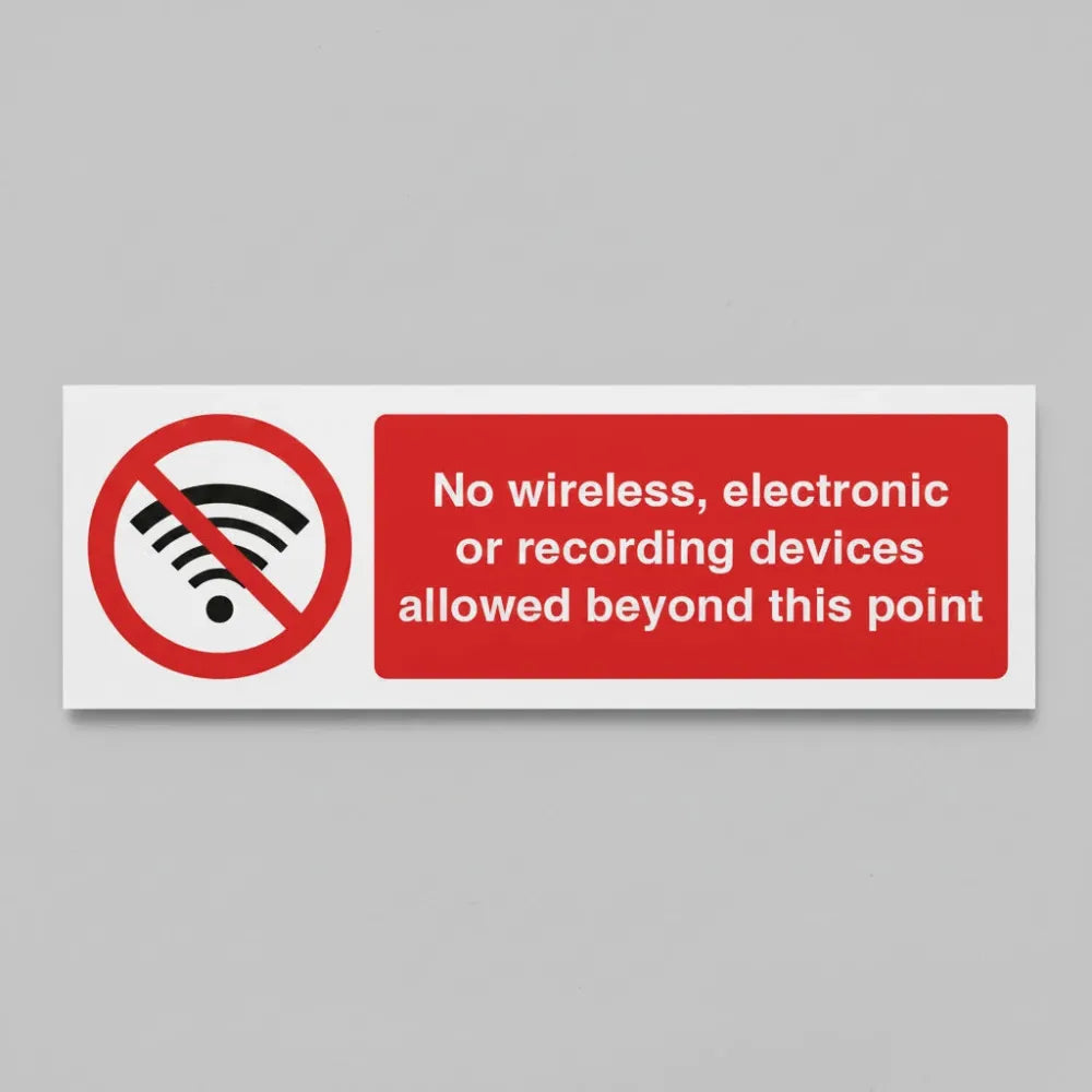 No wireless electronic or recording devices