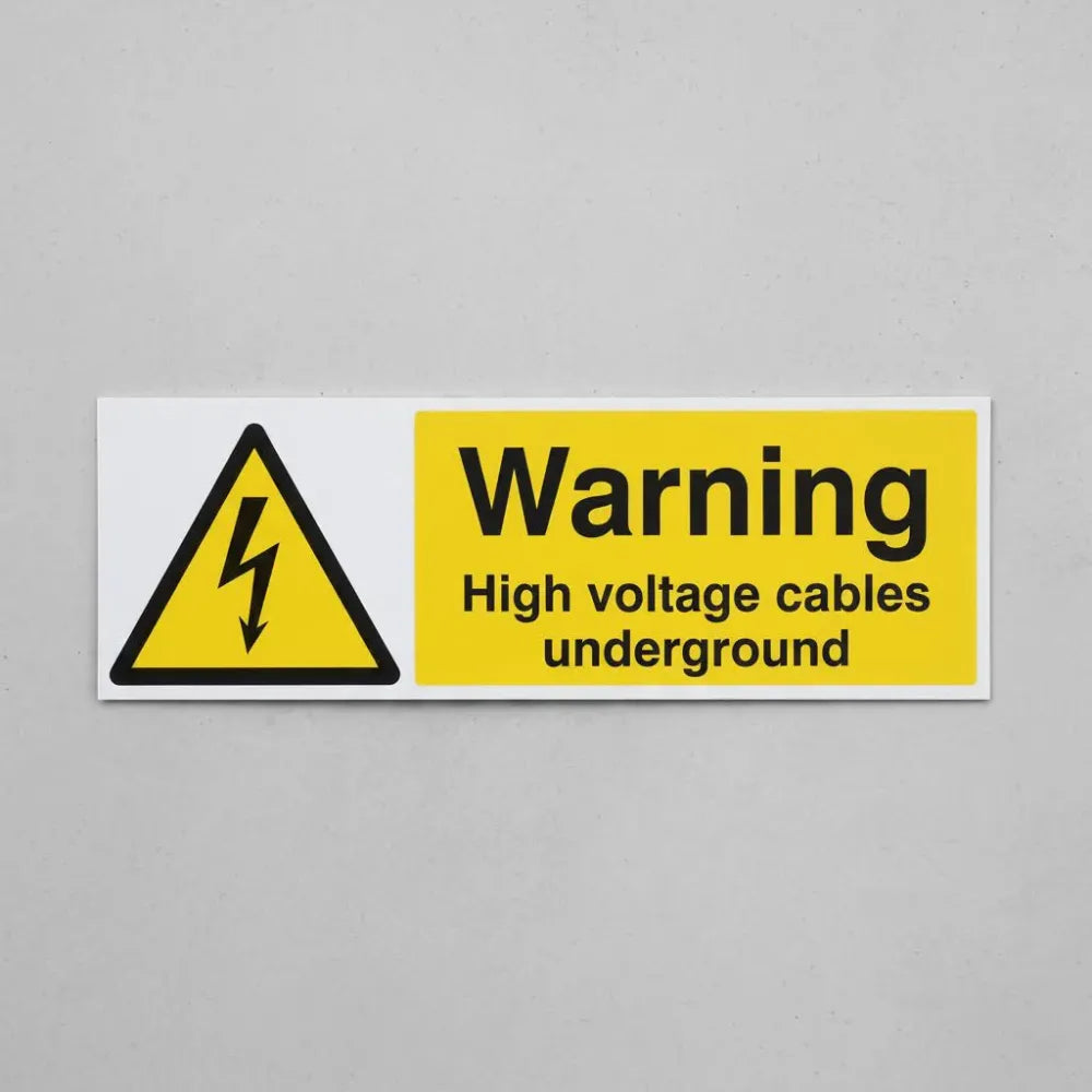 Warning high voltage cables underground