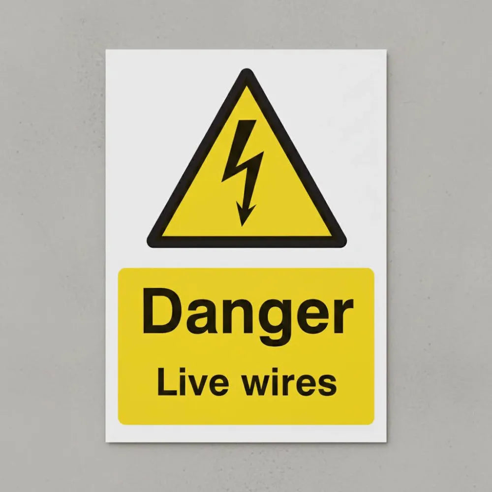 Danger live wires