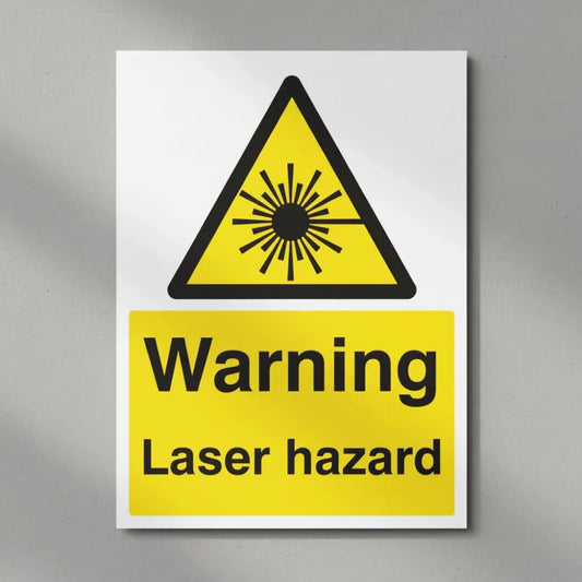 Warning laser hazard