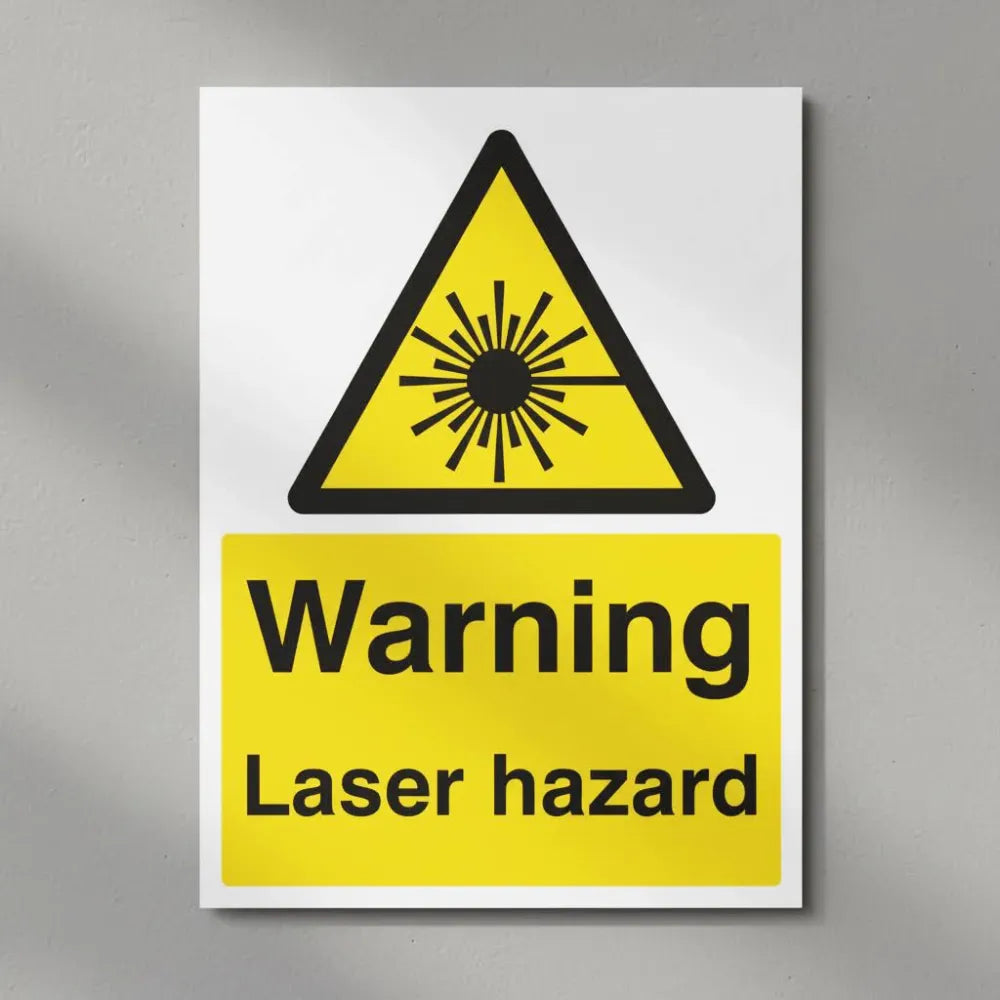 Warning laser hazard