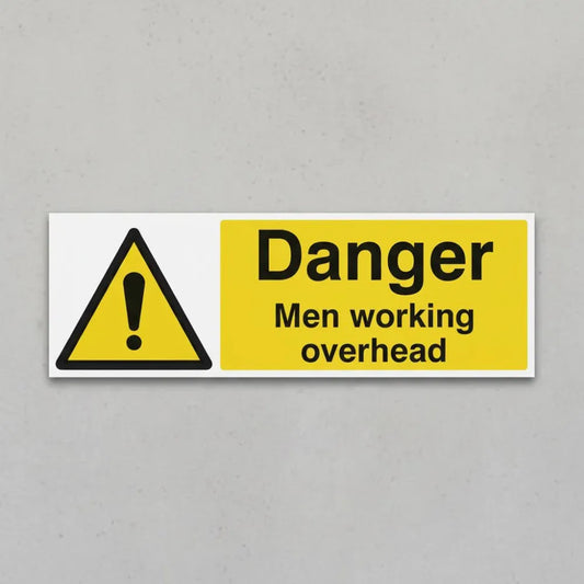 Danger men working overhead