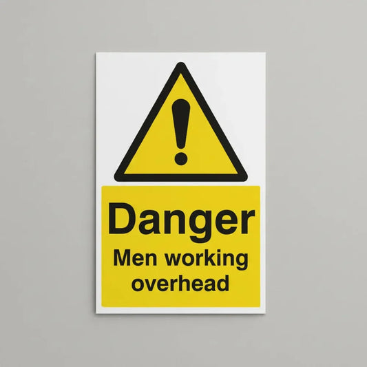 Danger men working overhead