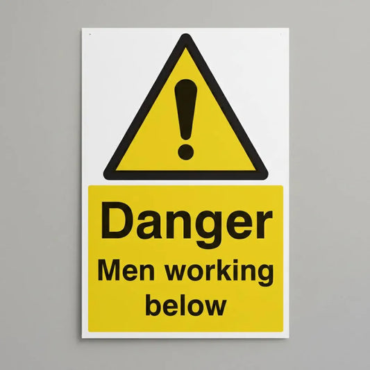 Danger men working below