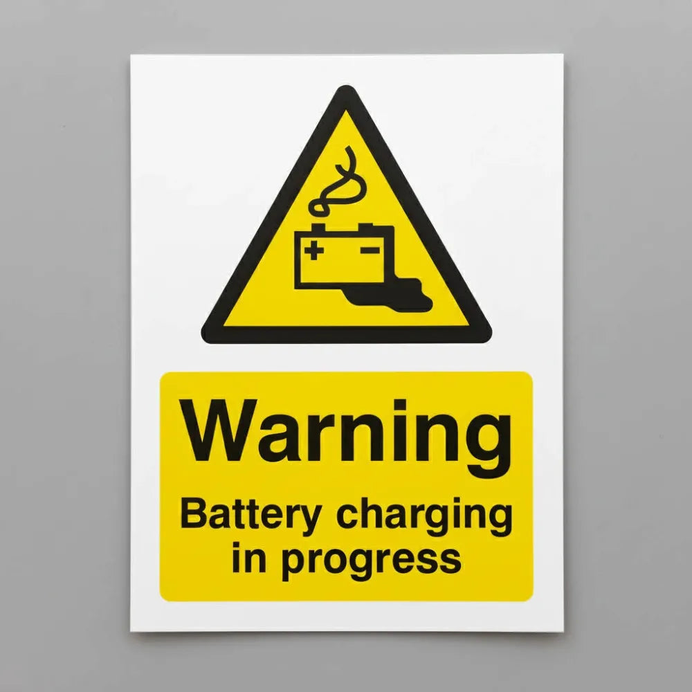 Warning battery charging in progress