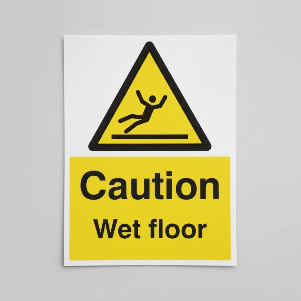 Caution wet floor