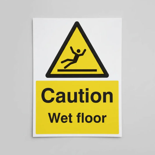 Caution wet floor