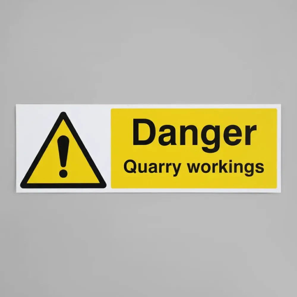 Danger quarry workings