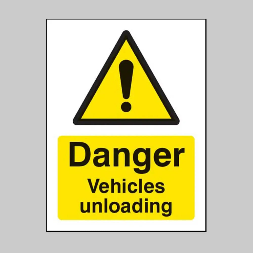 Danger vehicles unloading