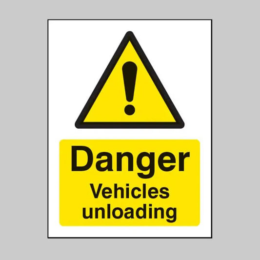 Danger vehicles unloading