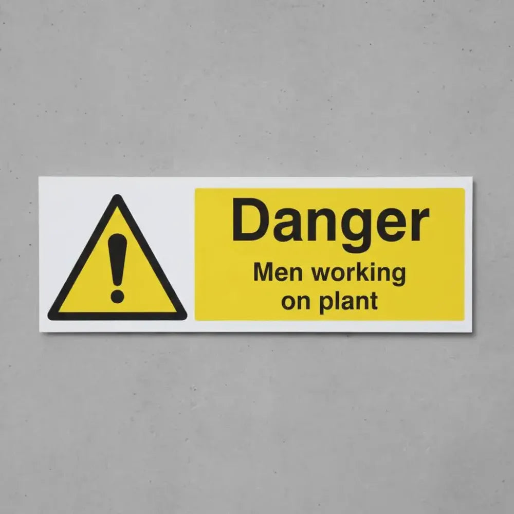 Danger men working on plant