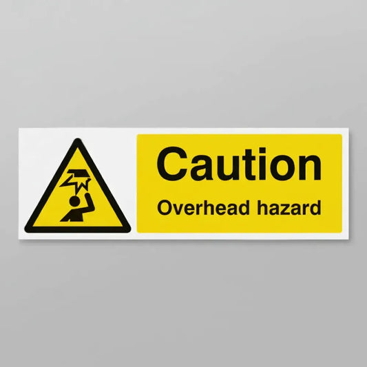 Caution overhead hazard