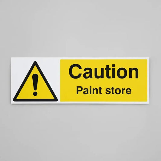 Caution paint store