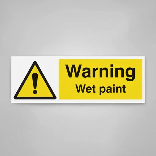 Warning wet paint