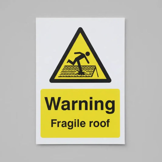 Warning fragile roof