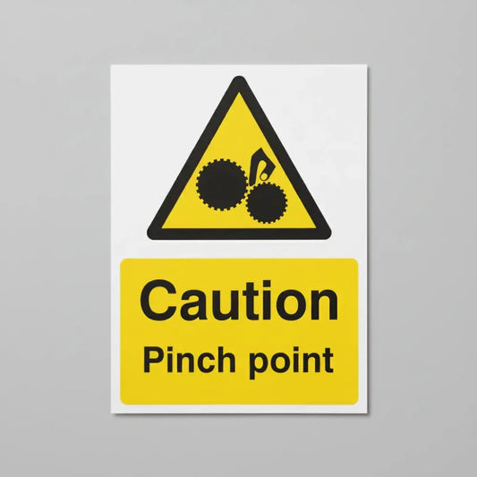 Caution pinch point