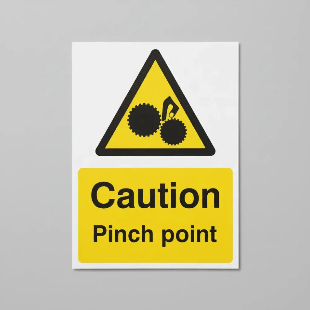 Caution pinch point