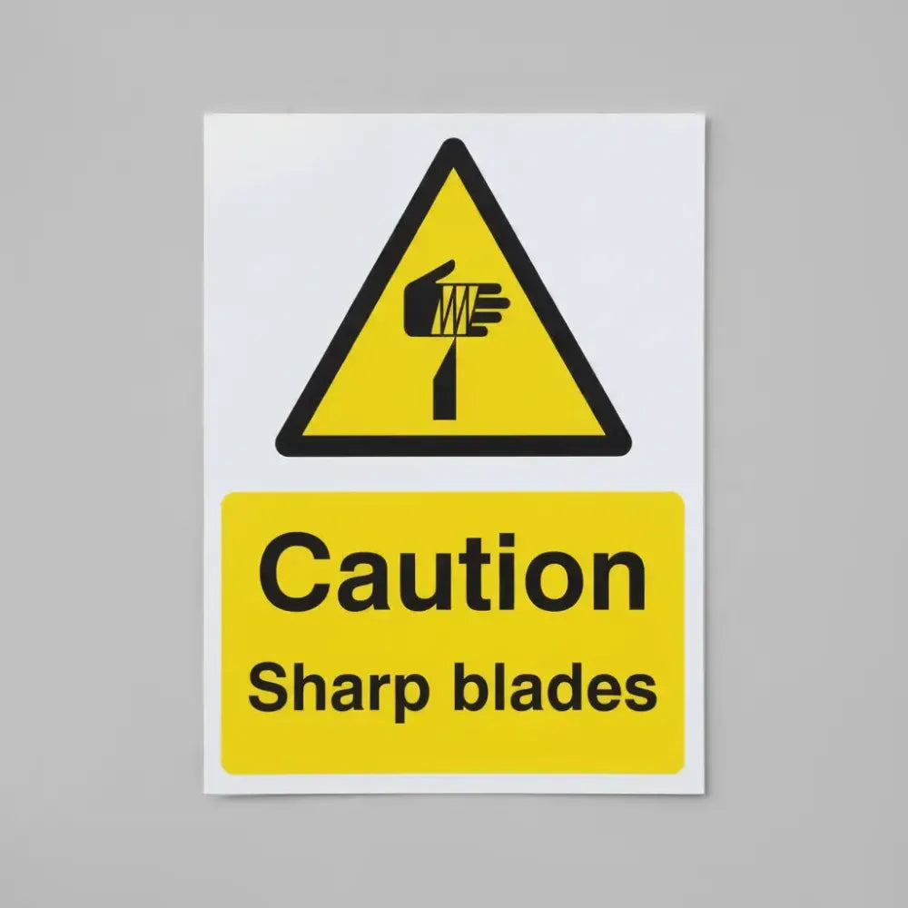 Caution sharp blades