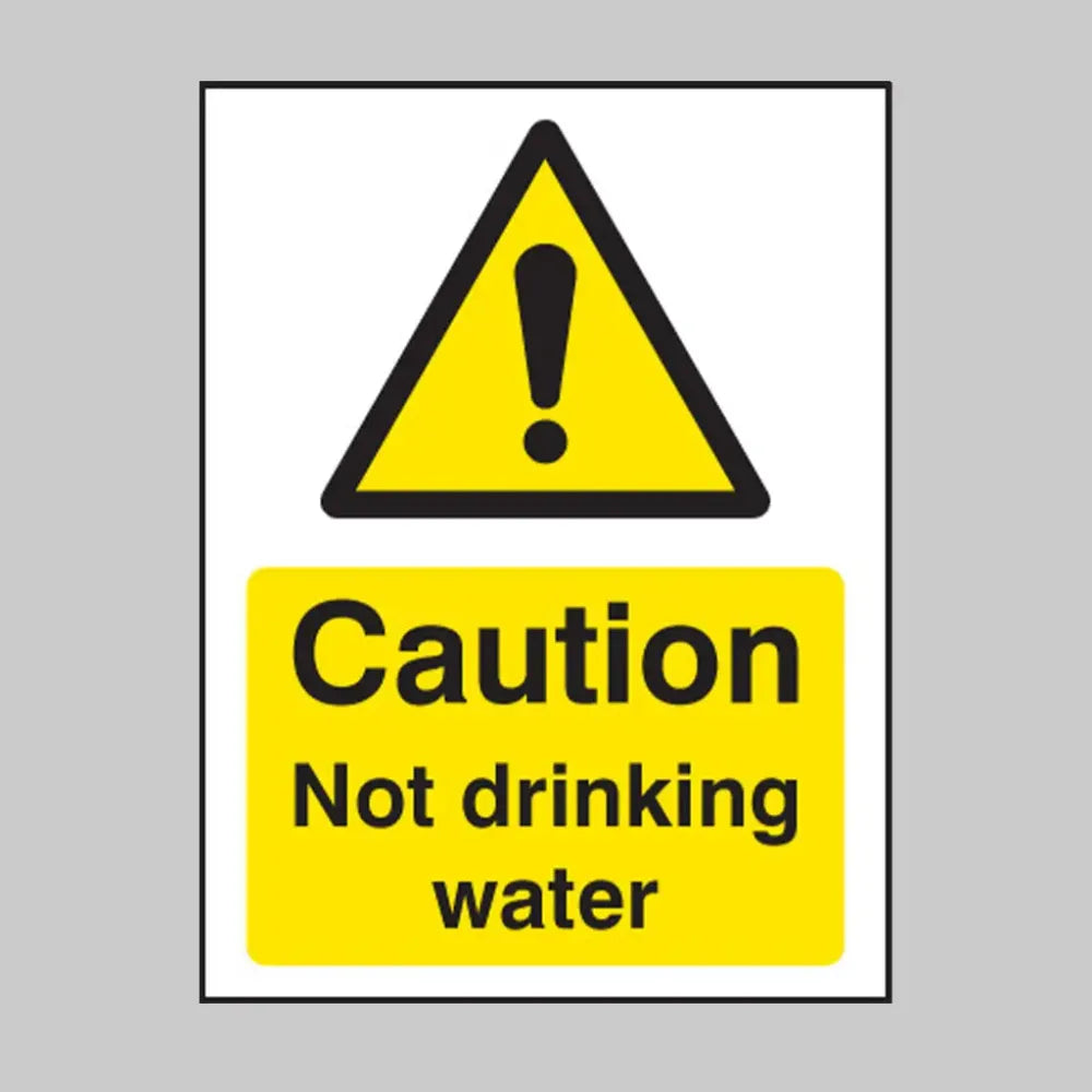 Caution not drinking water