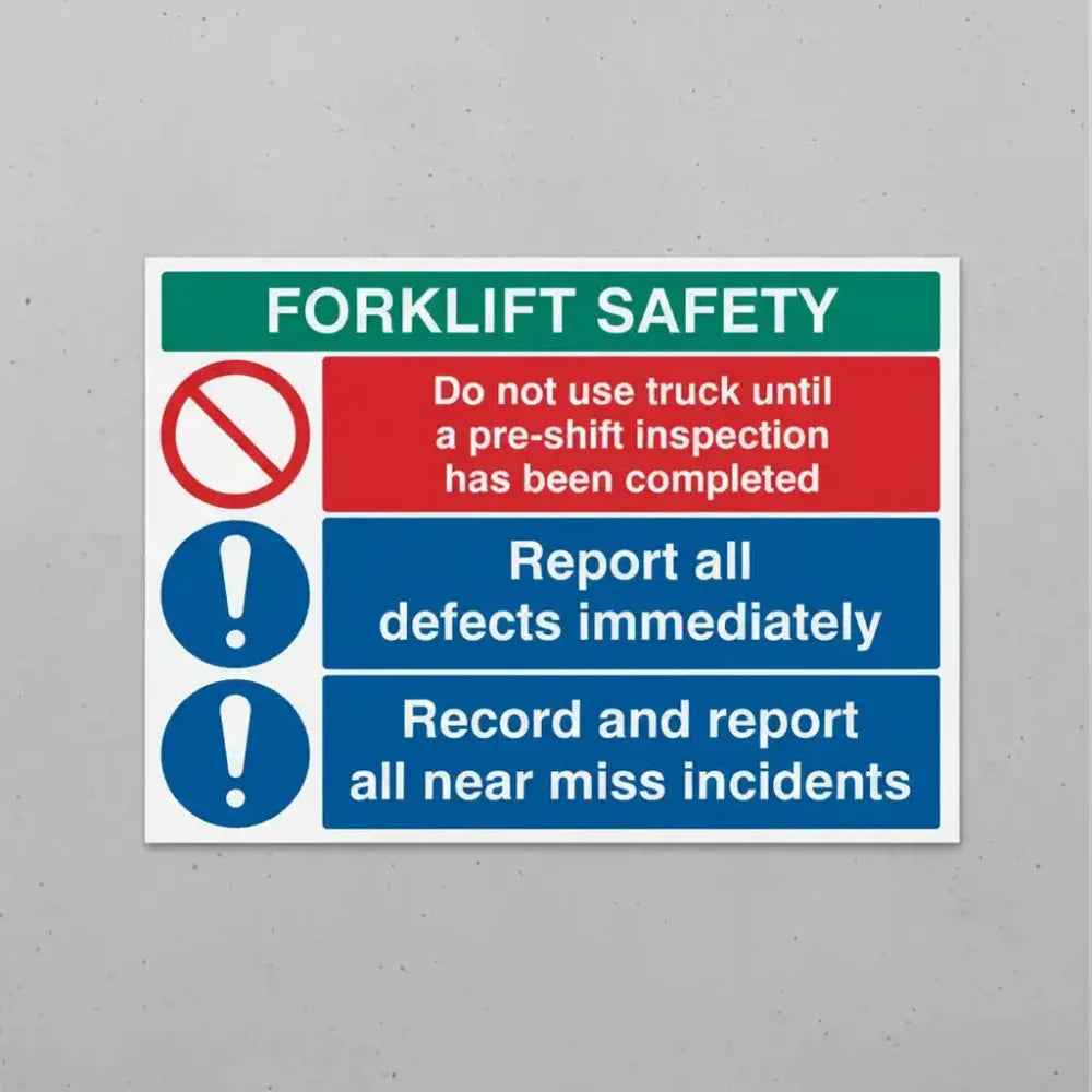Forklift Safety Report defects and near misses