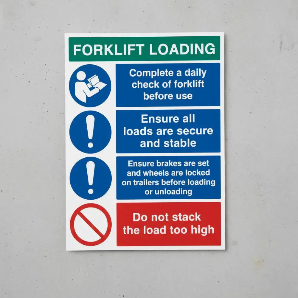 Forklift Loading Daily checks, secure loads