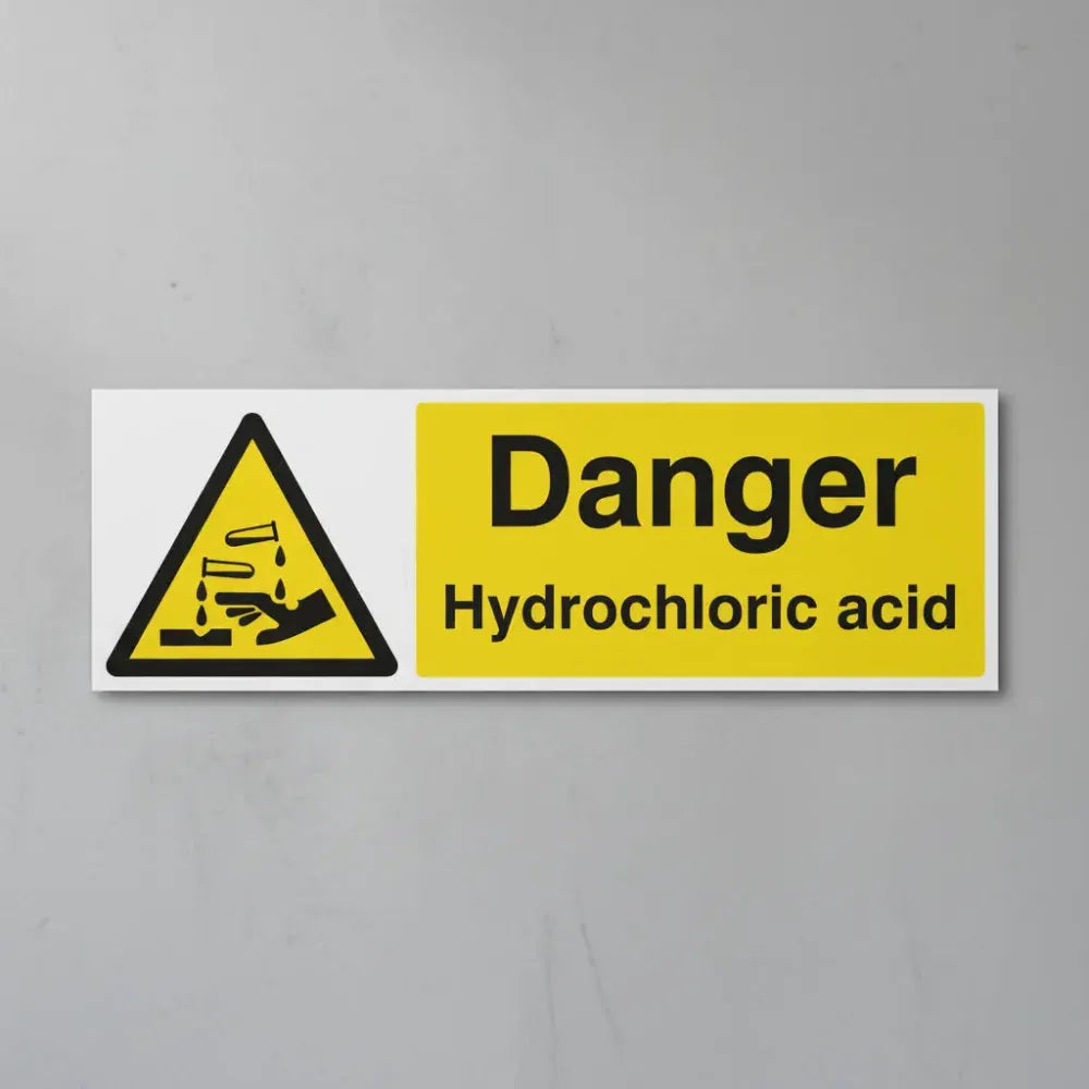 Danger hydrochloric acid