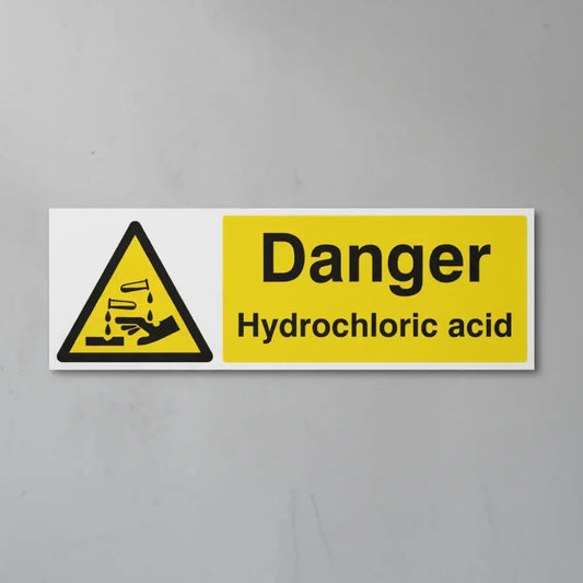 Danger hydrochloric acid