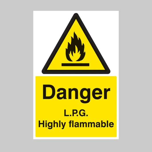 Danger LPG highly flammable