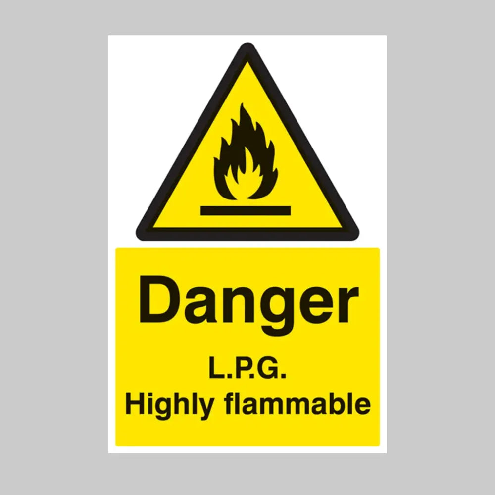 Danger LPG highly flammable