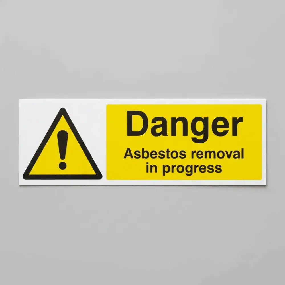 Danger asbestos removal in progress
