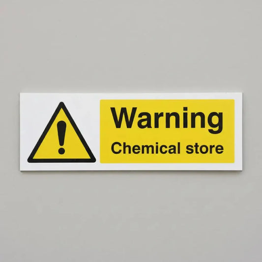 Warning chemical store