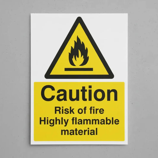 Caution risk of fire - highly flammable material