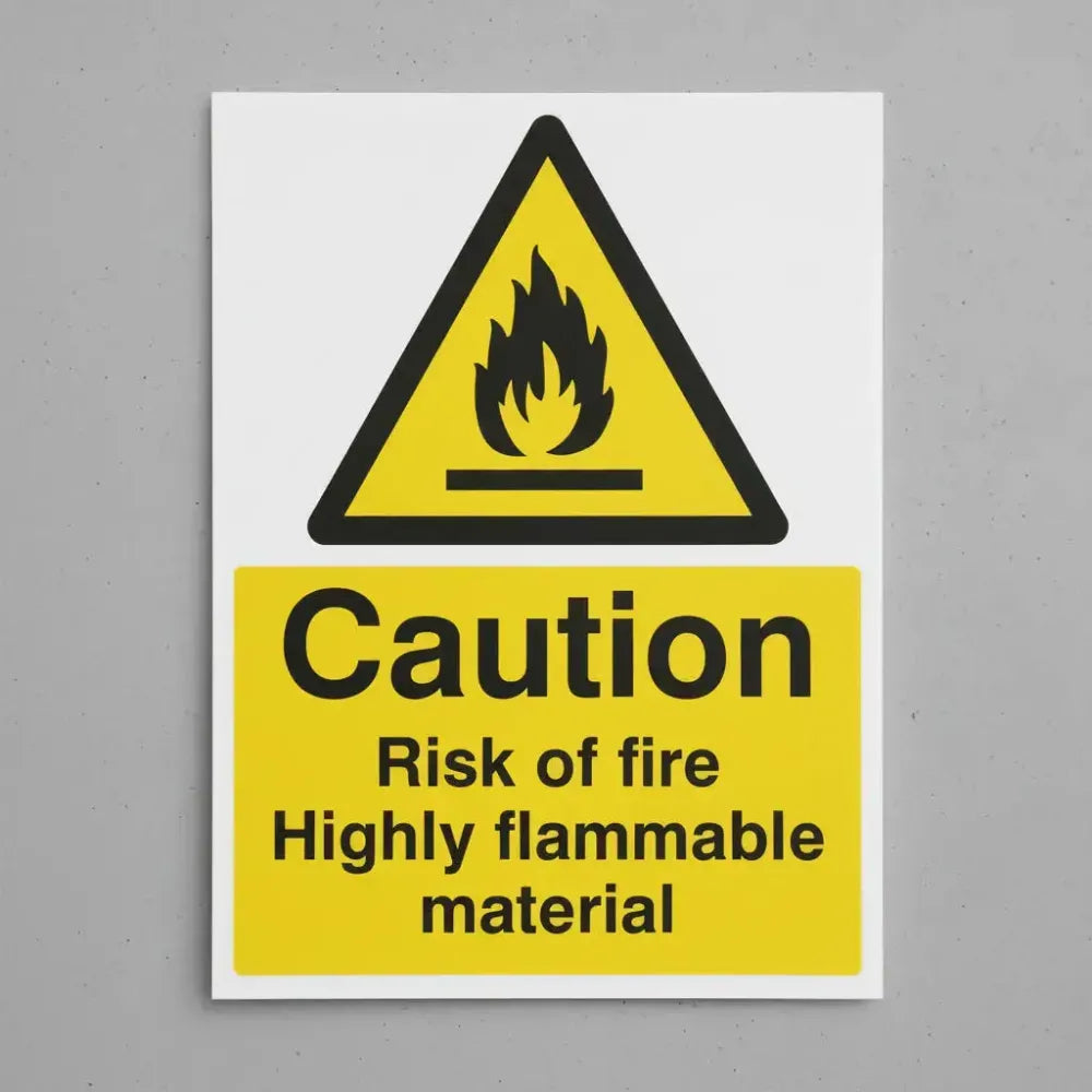 Caution risk of fire - highly flammable material