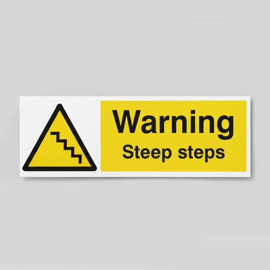 Warning steep steps