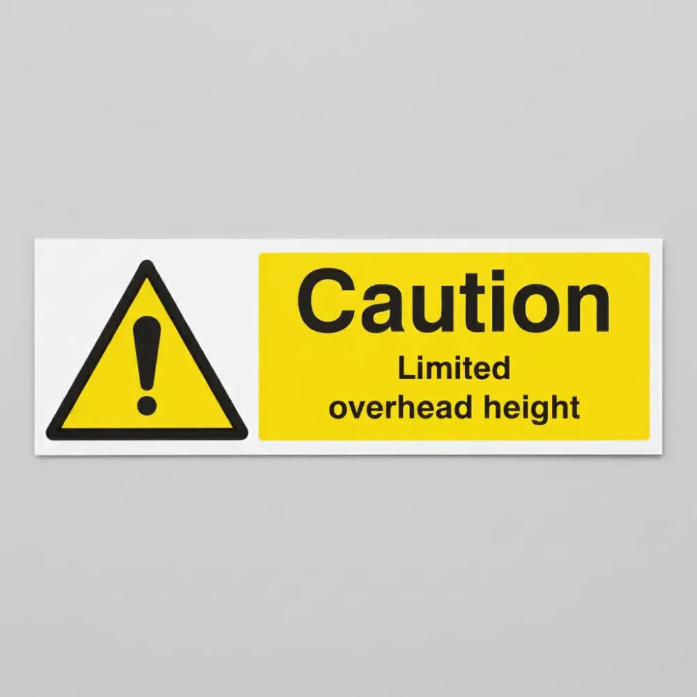 Caution limited overhead height