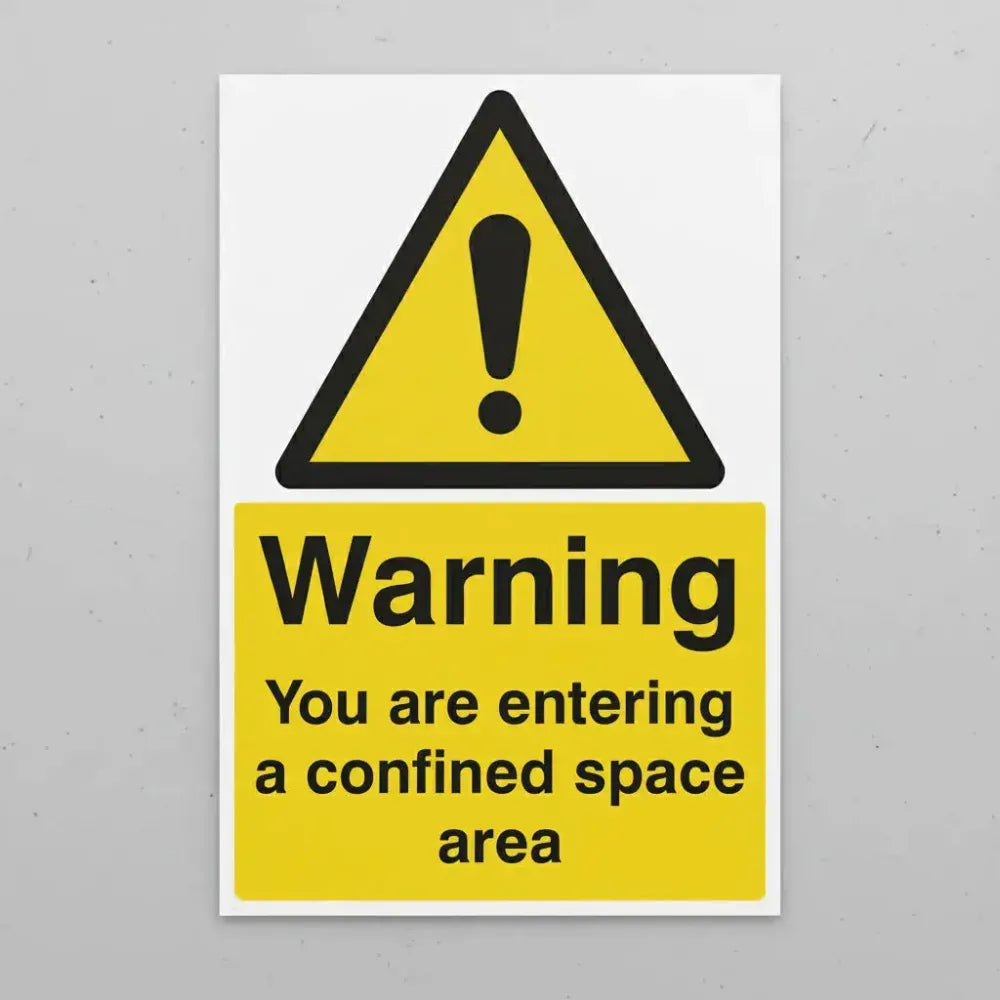 Warning you are entering a confined space area